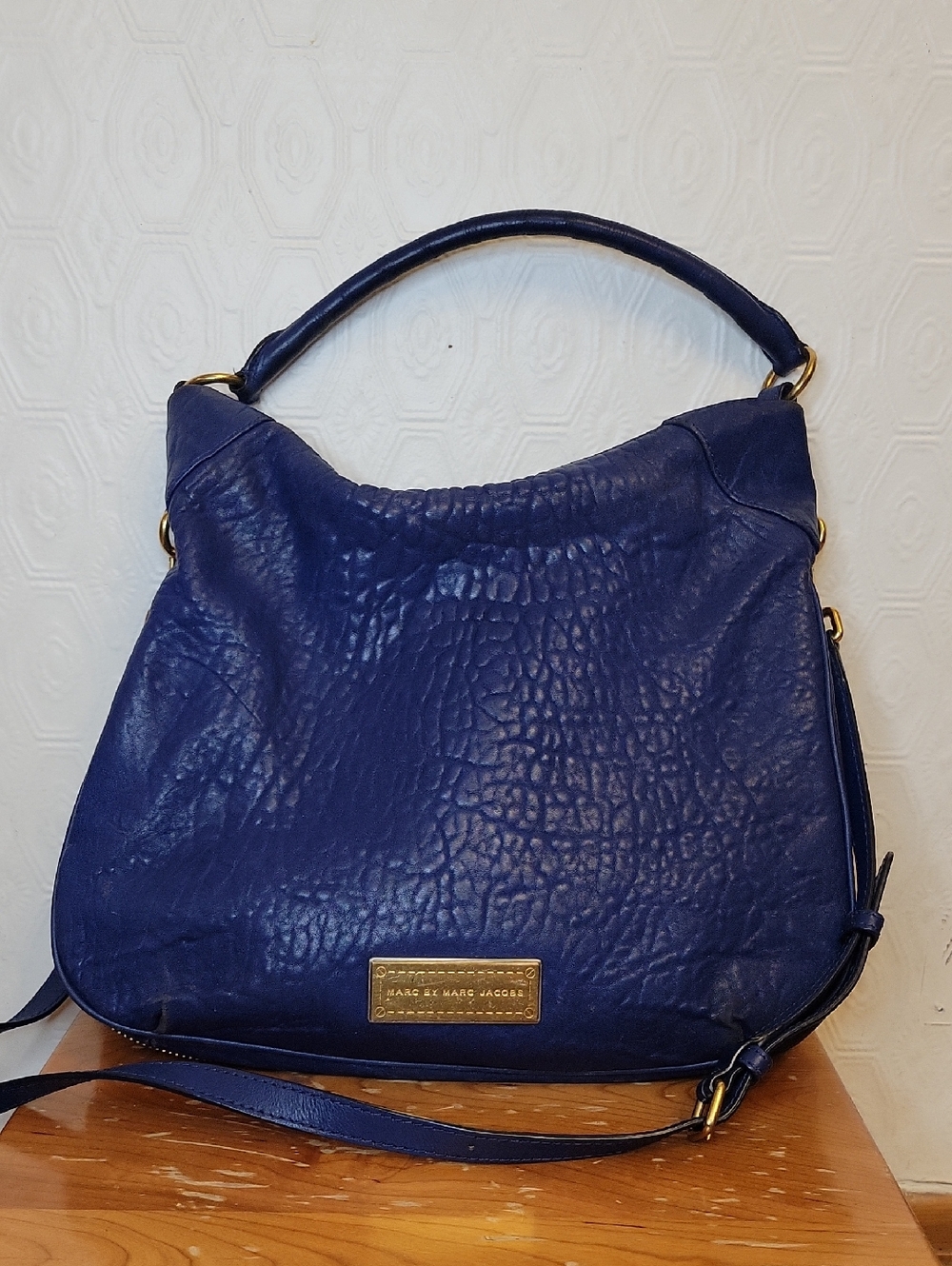 Marc by Marc Jacobs Blue Leather Shoulder Hobo Bag